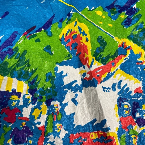 Vintage 90s Tyvek golf jacket all over print USA made unisex Small - Picture 5 of 7